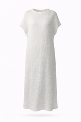 Textured O-Neckline Dress