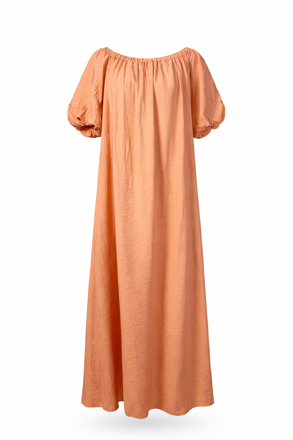 Apricot Breeze Puff Sleeve Dress