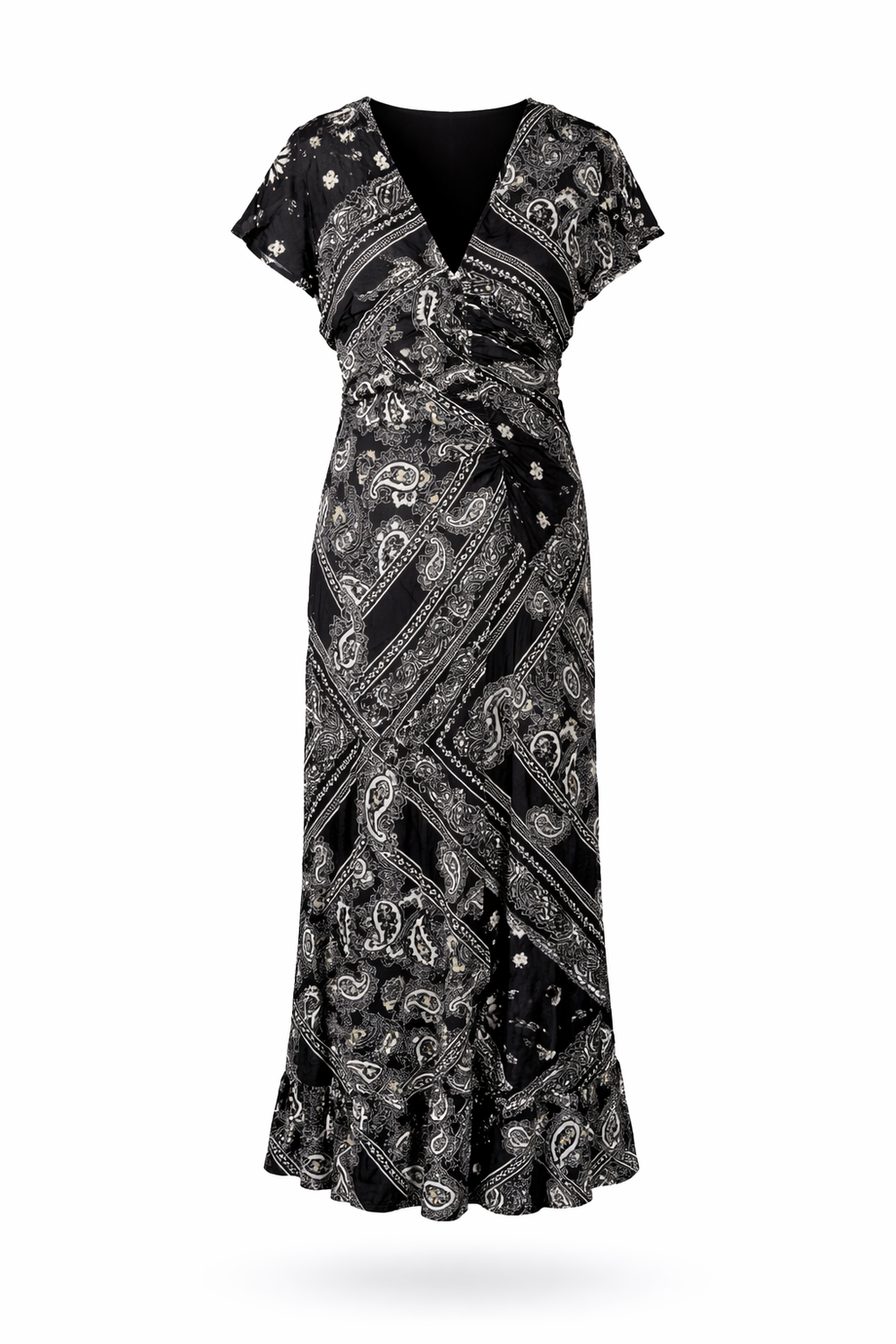 Midnight Paisley Dress