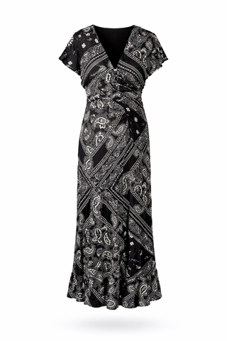 Midnight Paisley Dress