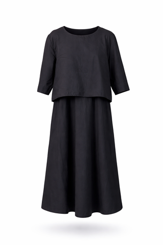 Dark Two-Layered Dress