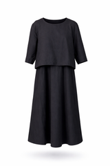 Dark Two-Layered Dress