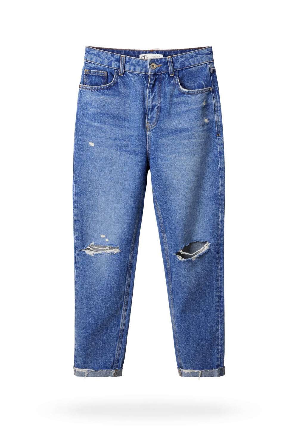 Ripped Mom Denim Jeans