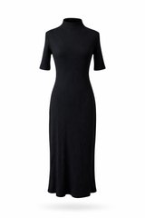 Black Ribbed Dress