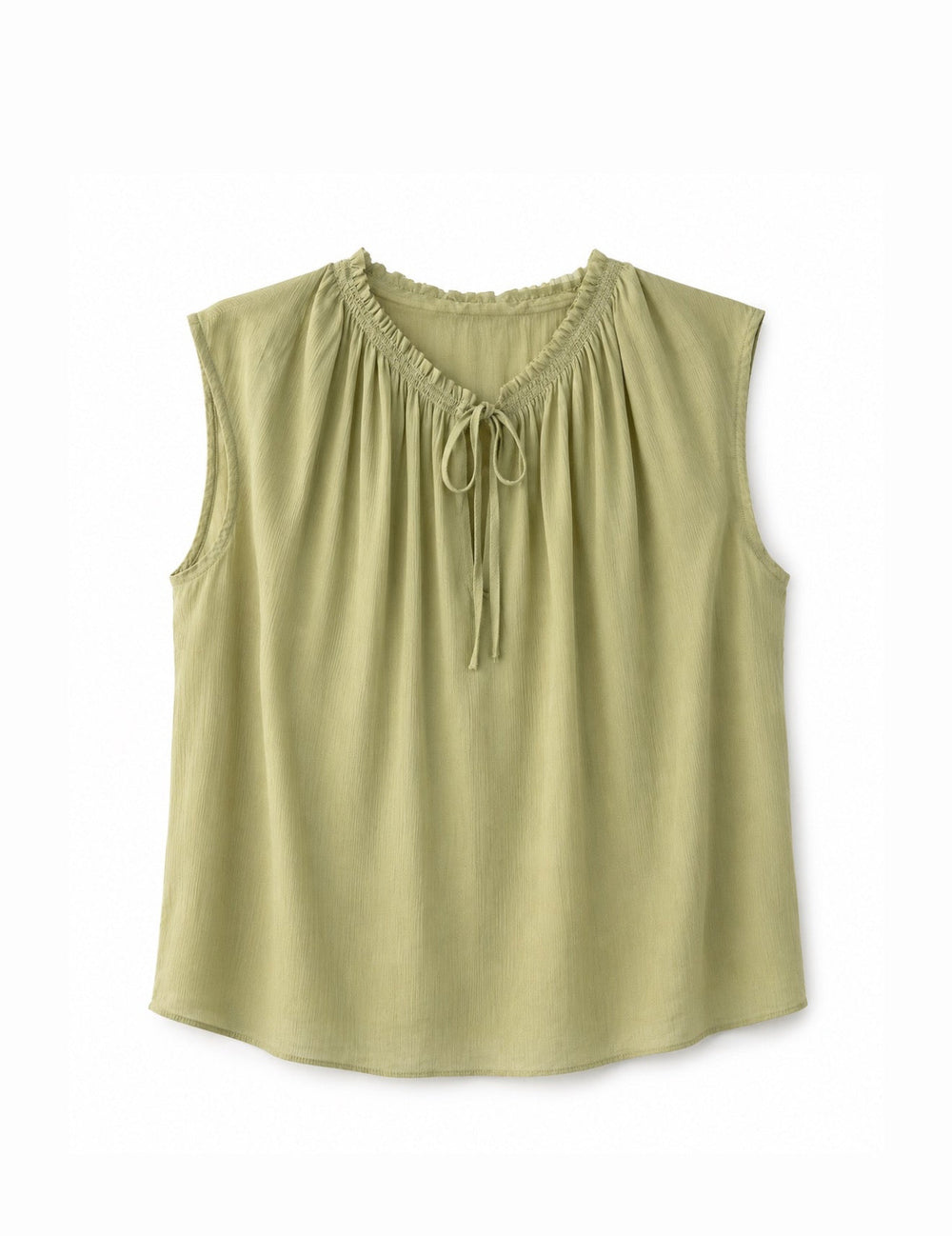 Tie-Neck Sleeveless Blouse